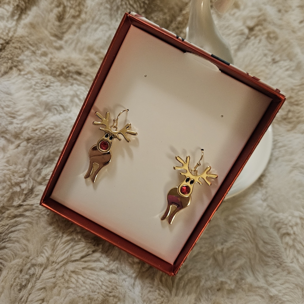 Swaying Rudolph earrings